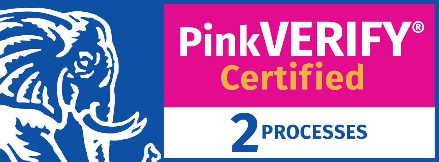 PinkVERIFY Certified 2 Processes