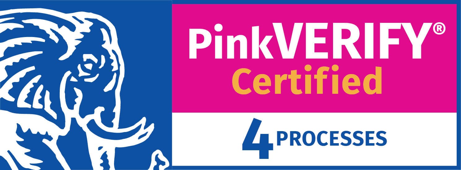 PinkVERIFY Certified 2 Processes