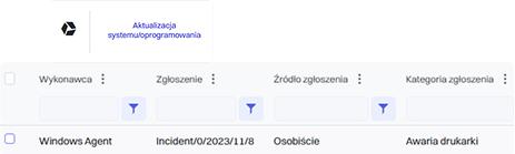 Po akceptacji system samodzielnie wykonuje akcję