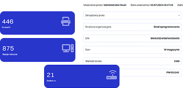 System skanuje sieć i&nbsp;wykrywa wszystkie aktywne urządzenia