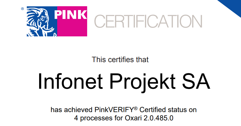 OXARI ponownie z recertyfikacją PinkVERIFY - OXARI
